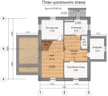Проект дома ПД-039 План цокольного этажа